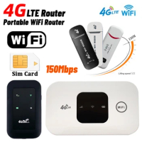 4G Mobile WIFI Router 150Mbps LTE Wireless Router Portable Modem With Sim Card Slot Mobile Wifi Hotspot For Car Outdoor Travel