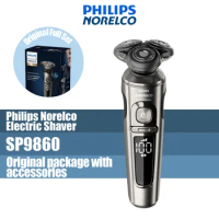 Philips Norelco Electric Shaver series 9000 , Wet &amp; dry, electric rotation shaver for men, SP9860 Black