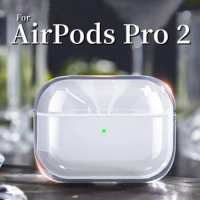 For Apple AirPods Pro 2 Crystal Clear Case Silicone Transparent Protective Cover Pro2 Wireless Earbuds Wrap For Airpods Pro 2