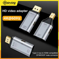 RYRA 4K Type-c To DP/HDMI-compatible/Mini DP Cable Type C To HDMI-compatible For MacBook Samsung S20 Accessories USB-C Adapter