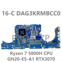 High Quality Mainboard For HP 16-C Laptop Motherboard DAG3KRMBCC0 W/ Ryzen 7 5800H CPU GN20-E5-A1 RTX3070 100% Full Working Well