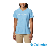 Columbia哥倫比亞 女款-UPF30涼感快排短袖上衣-藍色 UAR55460BL / S23
