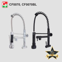 Kran Angsa Tembok Fleksibel Carlo Fiotini CF0070 - Warna Chrome dan Hitam - Wastafel
