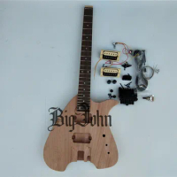 free shipping new Unfinished Big John 6-strings headless electric guitar with mahogany body F-3344