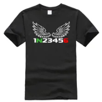 1N23456 Angel Baju Tee 100% Cotton Print 1N23456 T Shirt Pria Musim Panas Kebesaran T-Shirt Pakaian