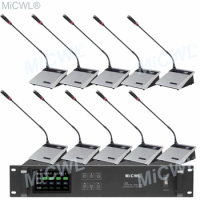 High-end MICWL Digital Wireless Meeting Room Conference Microphone System with 25 Gooseneck Table Mic