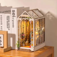 Robotime Rolife Contact Get 25 off 3D Wooden DIY Miniature House Book Nooks TGB06 Garden House Assemble Toys Bookends