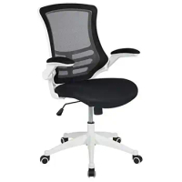Ergonomic Office Chair Black Mesh/White Frame Swivel 360° Adjustable Lumbar Support Ventilated Seat Commercial Grade 3" Padding