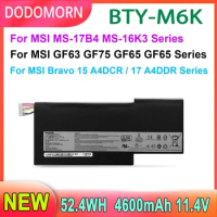 DODOMORN BTY-M6K Laptop Battery For MSI MS-17B4 MS-16K3 / GF63 Thin 8RC / 8RD / 9SC / GF75 Thin 3RD / 8SC / 8RD / 8RC / 8RX /9SC