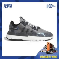 ADIDAS Womens Nite Jogger Reflective Grey Black Sepatu Sneakers Wanita - FW1575 38