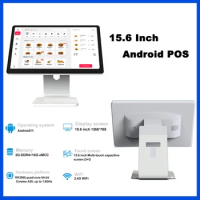 Slim 15.6 Inch Android Cash Register Smart Cashier Touch Screen POS Single &amp; Dual Screens Retails ECR Google Store Loyverse