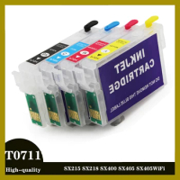 71 T0711-T0714 Refillable ink cartridge for EPSON Stylus SX215 SX218 SX400 SX405 SX405WiFi SX410 SX415 SX510W SX515W printer
