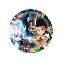 # นักล่าเต็มเวลา HUNTER X HUNTER ป้ายอนิเมะอุปกรณ์ต่อพ่วงเข็มกลัดป้ายม้าเหล็กปาก 58MM เครื่องราชอิสริยาภรณ์