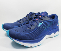 3月特價 (E7) MIZUNO 美津濃 男款 WAVE SKYRISE  4 緩衝避震 慢跑鞋 運動鞋 J1GC230953 藍【陽光樂活】