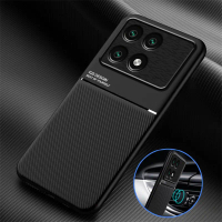 Sarung Xiaomi Poco F6 Pro 5G, Penutup Belakang Kulit Pemegang Magnetik Kereta, Untuk Poko Little F 6