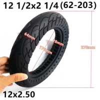 12x2.50 Kids Bike Scooter Tire 12 1/2x2 1/4（62-203）Tubeless Double Honeycomb Solid Tire For E-Bike Electric Wheelchair Tyre
