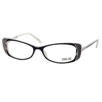 【ANNA SUI 安娜蘇】時尚立體精雕造型平光眼鏡(白 AS10401)