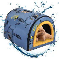 Indoor Dog House Pet Cave Bed Waterproof Warm Cave Nest Pet Cave Bed For Cats Dogs Puppies Pet Nest Puppy House Indoor Outdoor