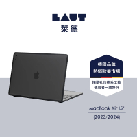 【LAUT 萊德】Macbook Air 15吋（2023/2024）防摔筆電保護殼-黑(適用M2/M3電腦殼)