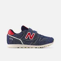 New Balance 373 [YZ373XM2] 大童 運動休閒鞋 寬楦 舒適 魔鬼氈 牛仔藍 紅