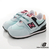 ★New Balance童鞋-休閒運動鞋系列IV574WP1藍.運動粉紅(寶寶段)