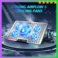 COOLCOLD F5 RGB Laptop Cooler 6-fan Laptop Cooling Pad Hitam