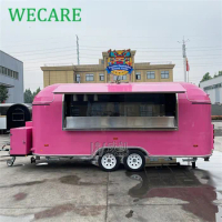WECARE Custom Mobile Kitchen Fast Food Truck Fully Equipped Street Churros Pizza Coffee Trailer Foodtrucks for Sale Europe