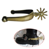 Free shipping zinc alloy western spur with rowel Cowboy spur antique brass color SP5134