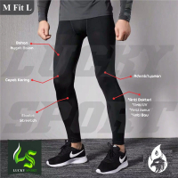 Celana legging leging Polos training pria futsal gym fitness olahraga