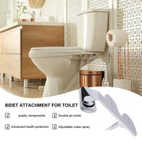 Toilet Bidet Attachment Rear Wash Bidet Attachment Bidet Seat Double Nozzles Convenient Toilet Bidet