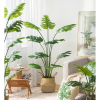 龜背葉竹仿真綠植仿生假植物盆栽擺件客廳室內落地裝飾假樹仿真樹
