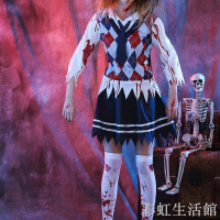 萬圣節服裝女大人cos服血腥學生服成人裝扮服飾恐怖衣服吸血鬼