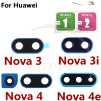 Original For Huawei Nova 3 3i 3e 4 4e Back Rear Camera Lens Frame Cover Housing Case Glass With Adhensive Repair + Tools