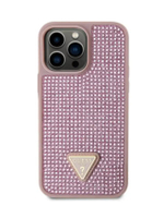 เคส Iphone 15 Pro Max Rhinestone Triangle Logo สีชมพู