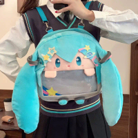 New plush backpack with large capacity, cartoon design, plush big-mouth backpack, single-shoulder cr