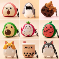 INS Cute 3D Fruit Cartoon Dog Wireless Earphone Case for apple AirPods 1/2/3 Pro Silicone Case For AirPods 3rd Gen Charging Box