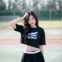 B&W 001-3 เสื้อยืดแฟชั่นทรงครอป Oversize (Clothing Tshirt ผู้หญิง Women)