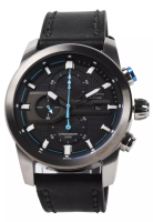 Alexandre Christie Alexandre Christie - Jam Tangan Pria - Silver - Black Leather Strap - 6562MCLTEBA