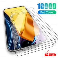 4Pcs Full Cover Protective Glass For Xiaomi Poco M3 Pro 5G Tempered Glas Screen Protector Film For Poxo Poko X3Pro X3 F3 X F M 3