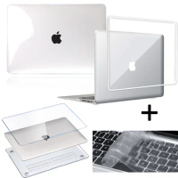 Laptop Case for Apple MacBook Pro 13" A2338 M1/15/16"/MacBook Air 13/11/Macbook 12/White A1342 Transparent Case +Keyboard Cover
