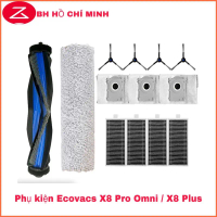( Hàng  chính hãng  ) Phụ  kiện Ecovacs X8 Pro / X8 Pro Omni / X8 Plus . Gồm : Chổi chính / Lọc bụi 