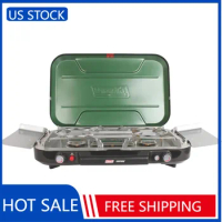 Coleman Classic 3-Burner Propane Camping Stove, Portable Camp Stove with 3 Adjustable Burners &amp; Push-Button Instant Ignition