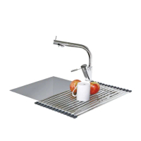 【HO.WO】廚房多功能捲式瀝水架(隔熱墊/流理台瀝水/捲簾墊)