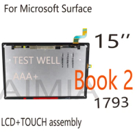 AAA+ 15 inch LCD For 15" Microsoft Surface Book 2 1793 LCD Display Touch Screen Digitizer Assembly for Surface Book 2 LCD Screen