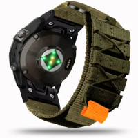 Sport Nylon Loop Strap for Garmin Fenix 7 6X 6S 6 Pro 5X 5 5S 3HR Bracelet for Garmin Band 22mm 26mm 20mm Watchband Accessories