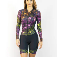 Cycling Skinsuit Long Sleeves Women Summer Suit Ropa Ciclismo Team Speedsuit Bike Clothing Roadbike Uniform Bicycle Jumpsuit