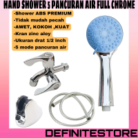 Hand Shower Shower Kamar Mandi Shower Set Shower Mandi Set Rain Shower Chrome Bulat ABS Premium 1/2 