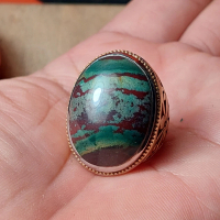 Batu akik nagasui ring titanium