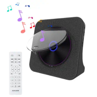 Home CD Player Bluetooth-compatible Fm Radio Wall Mountable Retro Portable 3.5mm Audio Music Disc Album Player For Phone Tablet