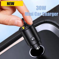 2 in 1 Mini USB C Car Charger Super Fast Charge Socket Adapter in Car for Samsung Oneplus Oppo Huawei Vivo iPhone iPad Phone